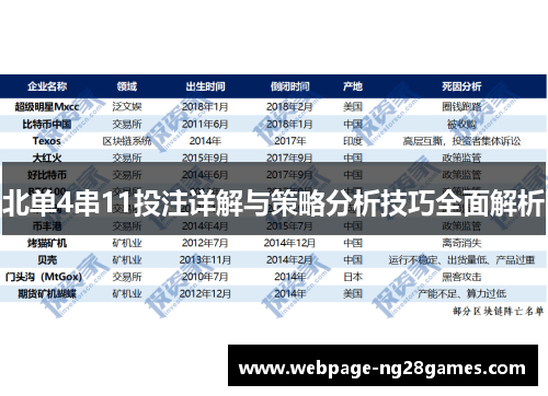 北单4串11投注详解与策略分析技巧全面解析