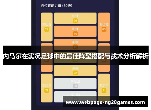 内马尔在实况足球中的最佳阵型搭配与战术分析解析